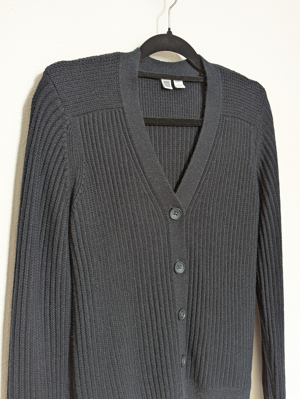 Uniqlo True Black Cardigan Sweater